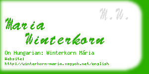 maria winterkorn business card